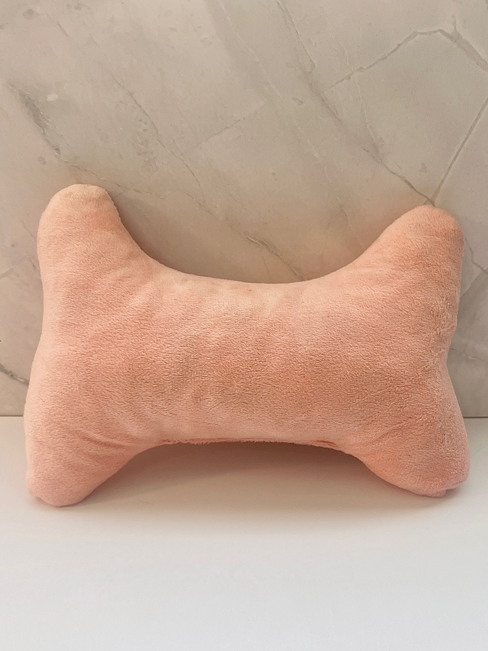Plush Bone Dog Toy Pillow - Peach